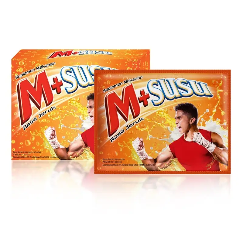 minuman serbuk berenergi m+ susu